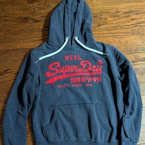 Superdry Hoodie - Medium - Navy Blue